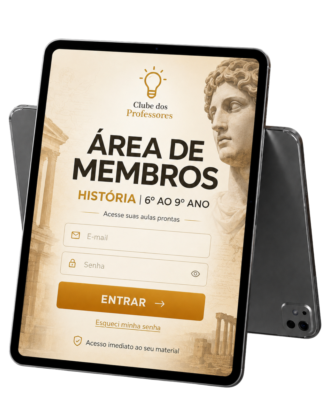 Aulas Prontas Pro de História no tablet